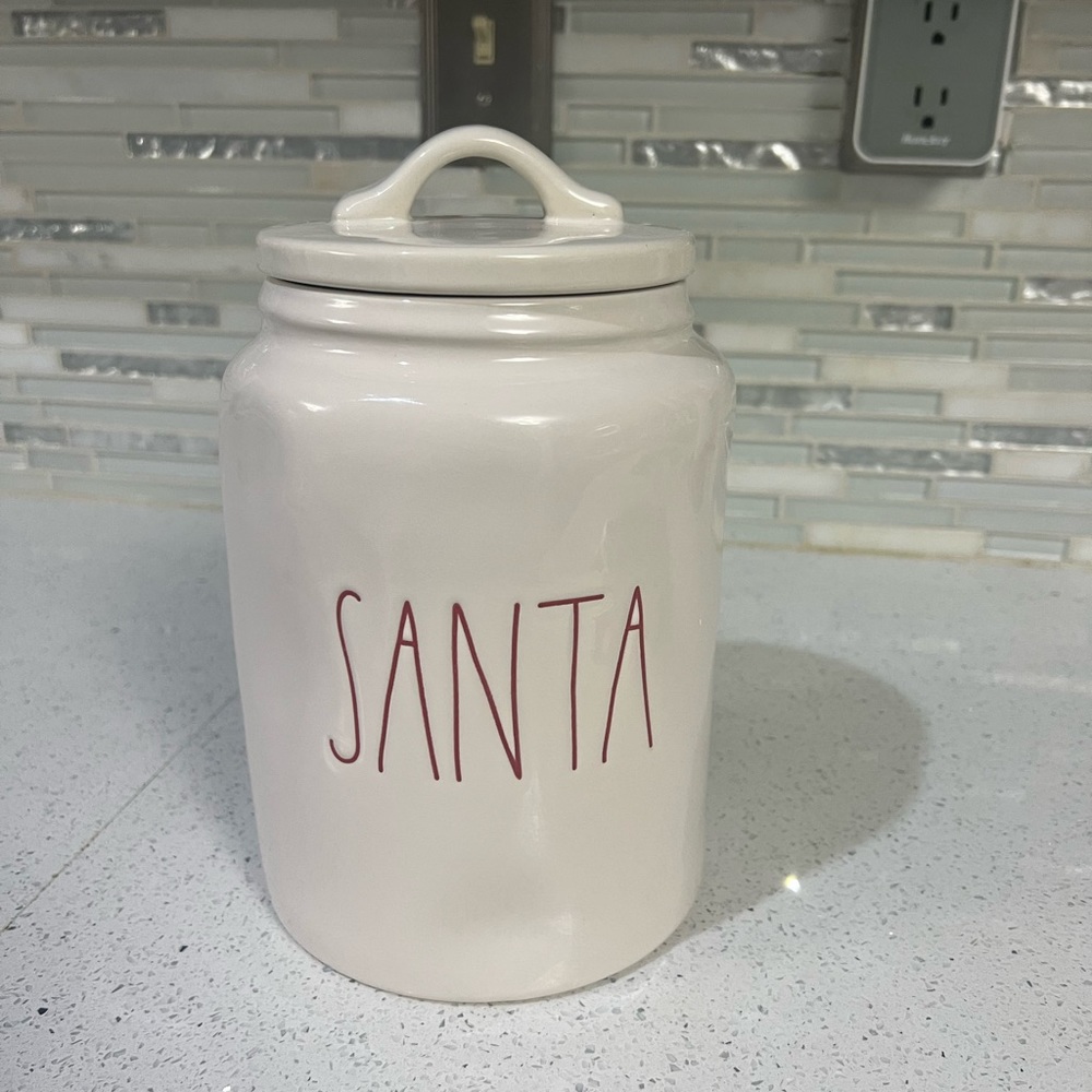 Large Rae Dunn Christmas canister